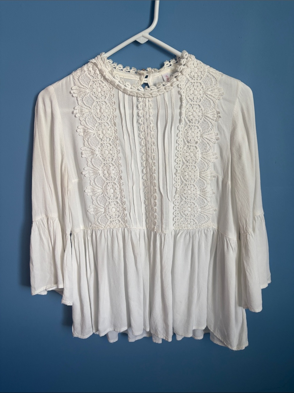 Cream Crochet Blouse